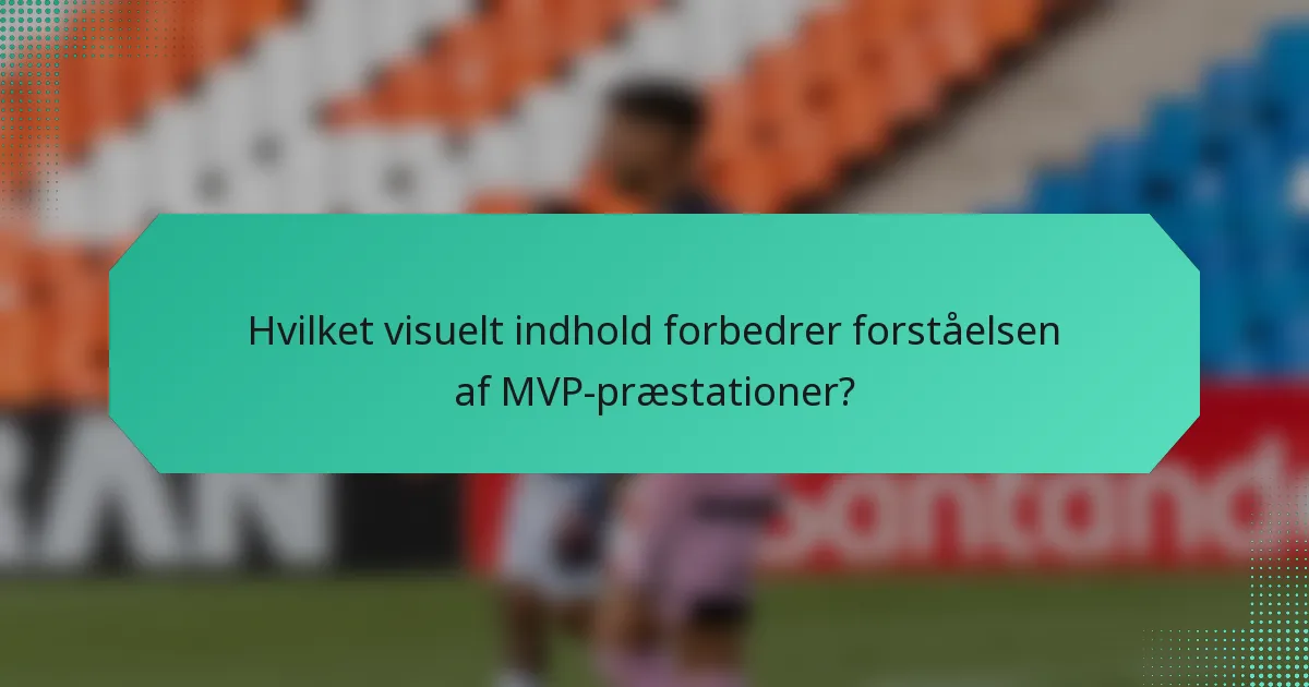 Hvilket visuelt indhold forbedrer forståelsen af MVP-præstationer?